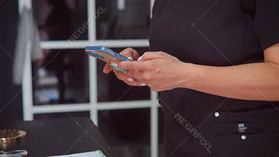 Businesswoman reviewing her agenda, hands-on approach