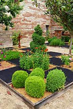 Medieval chateau garden