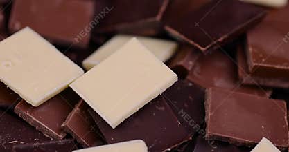 mixed with different types of chocolate with cocoa