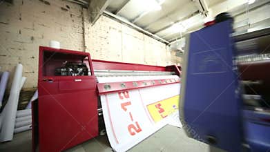 Different equipment in printing house with