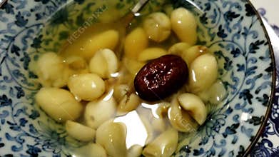 Chinese Red Date (Jujube), Lotus Seeds and Gingko Nuts Soup