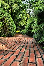 Brick pathway