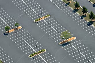 Aerial View of Asphalt Parking lot