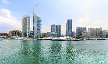 Zaitunay Bay in Beirut, Lebanon