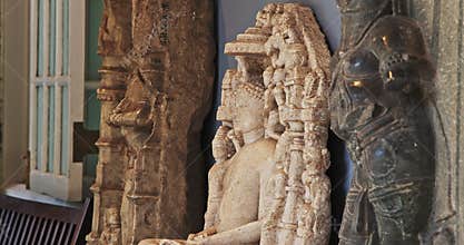 General View On Ancient Statues of Jaianism Godness. Guiarat, 10-11th Century Ce