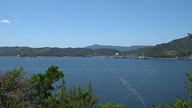 Gorgeous View of Karuga Seaside in Kure City, Hiroshima Prefecture.