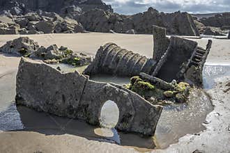 Remains of a ship wreck in 1917