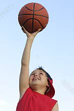Boy with a basketball