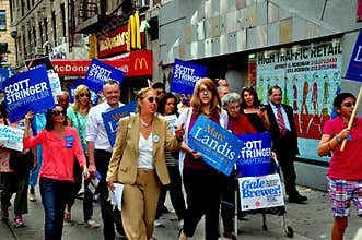 NYC: Council Woman Gale Brewer Campaigning