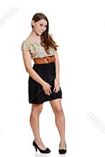 Cute teen girl in polka dot dress