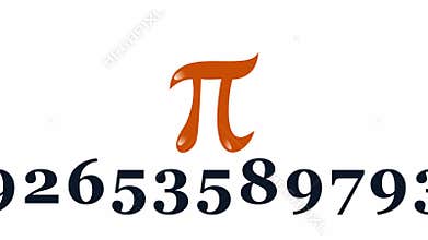 pie value on white background