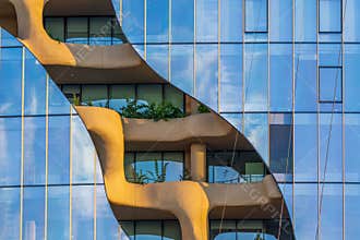 Exterior of modern architecture. Building abstract background