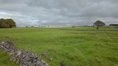 English rural landscape b-roll from Magpie Mine in the Derbyshire Peak District National Park