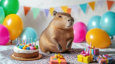 birthday tea party time illustration