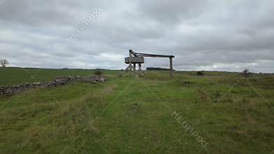English rural landscape b-roll from Magpie Mine in the Derbyshire Peak District National Park