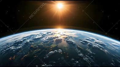 video of earth surface and the sun