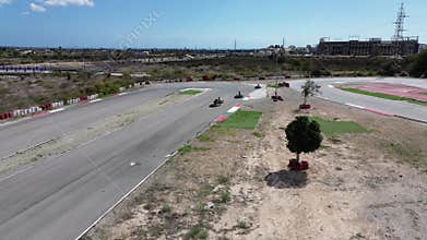 Dynamic video shows an exciting day at a vibrant gokart track