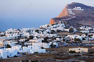 Chora village on Folegandros island
