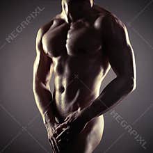 Naked athlete