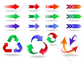 Arrow icons set