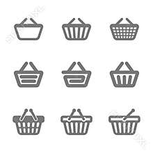 Shopping basket icons