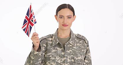 A Courageous Military Woman Proudly Wearing Her Uniform and Fully Embracing Her Vital Role
