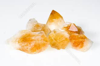 Rough citrine gemstones
