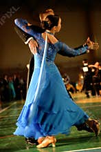 couple dancing on classic dance competition