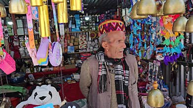 Artisanal delights of decorative artifacts showcased at a shop in Dharamshala