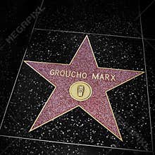 Groucho Marx star in Hollywood Walk of Fame, Los Angeles, United