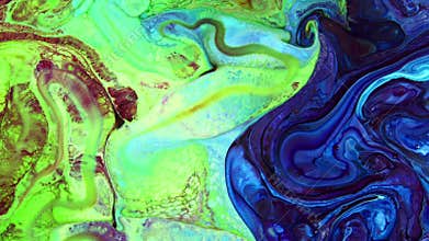 Timeless Abstract Color Paint Pattern Moving Creature Chaos Background