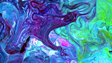 Timeless Abstract Color Paint Pattern Moving Creature Chaos Background