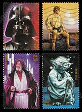 Star Wars Character Postage Stamps
