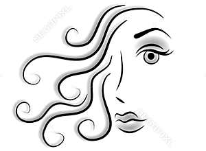 Abstract Face Woman Clip Art
