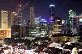 Singapore cityscape at night