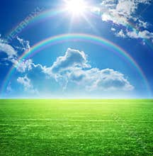 Landscape with a rainbow