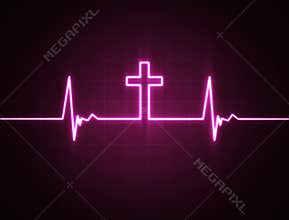 Heart monitor with cross