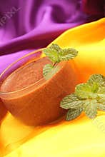 Chocolate mousse decorate