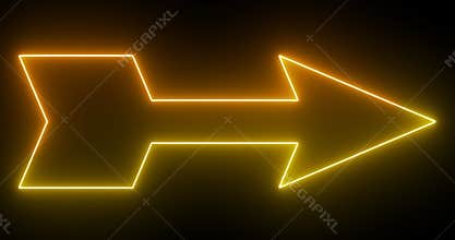 Glowing neon-colored arrow background. Cool colorful glowing neon arrows