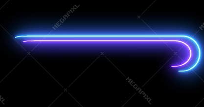 4K cool neon blue and purple colored lower third.