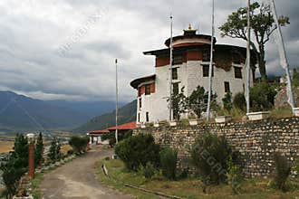 fortified tower (ta dzong) in paro (bhutan)