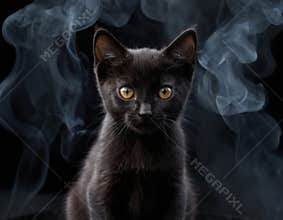 Black kitten AI.
