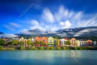 Innsbruck houses at morning
