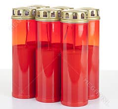 6 pack red candles