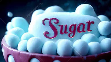 Sugar Balls with Cursive Text AI-generated
