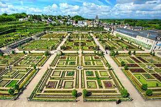Neat garden at a french chateau