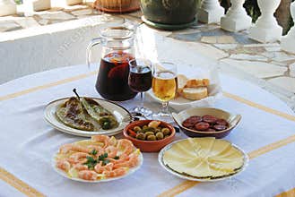 Spanish tapas selection, Andalusia.