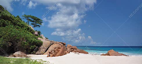White sand tropical beach