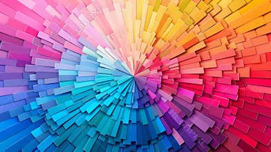 Colorful abstract design with cmyk and rgb color schemes