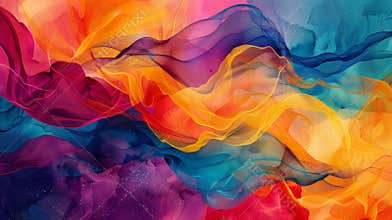 Abstract multicolored design for beachwear